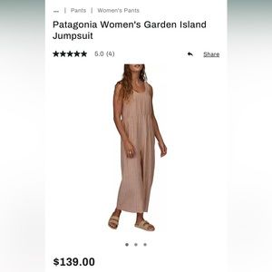 Like New Patagonia Jump Suit Size Small